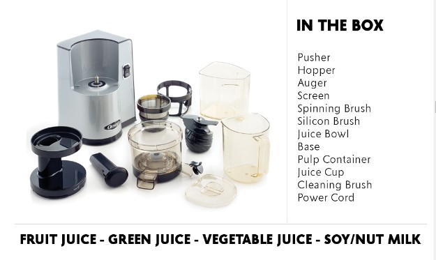 omega Extractor-parts of one of best juicers for greens 