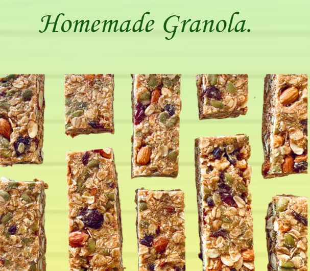 Homemade granola-uses for remaining juicing pulp