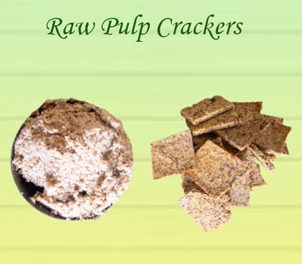 Raw pulp crackers-uses for remaining juicing pulp