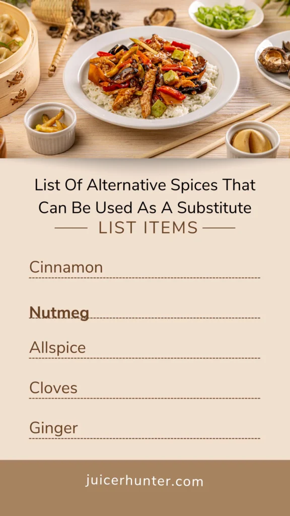 List Of Alternative Spices That Can Be Used As A Substitute