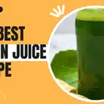 Green Juice Recipe: Easy, Fresh & Tasty (Beginner Friendly) Glass of green juice recipe with kale, green apple, cucumber, lime and ginger