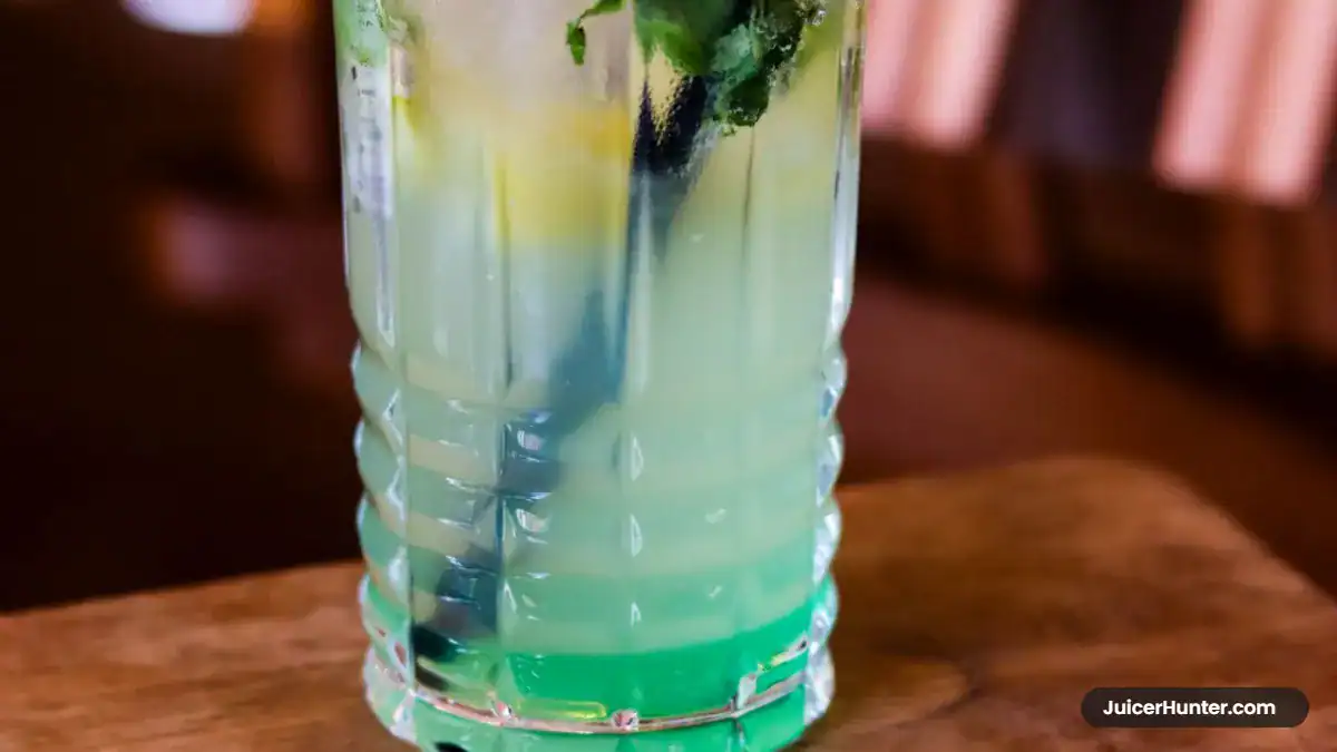 Fresh lime juice in a cocktail with lime wheels